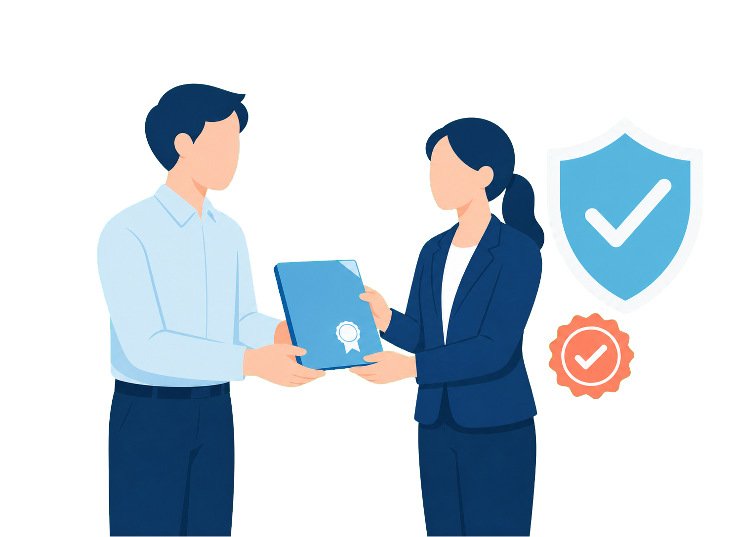 ISO27001認証の取得と運用を支えるイラスト